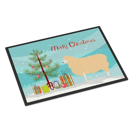 Carolines Treasures English Leicester Longwool Sheep Christmas Indoor or Outdoor Mat, 18 x 27 in. BB9341MAT
